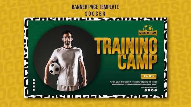 Soccer Training Camp Banner Template – Free Download