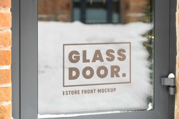 Glass Store Window Mockup – Download Free Stock Photo