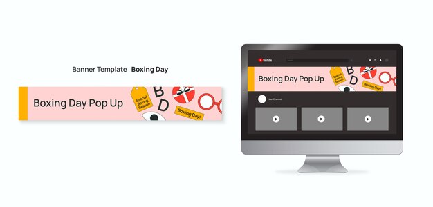 Boxing Day Celebration YouTube Banner Template – Free to Download