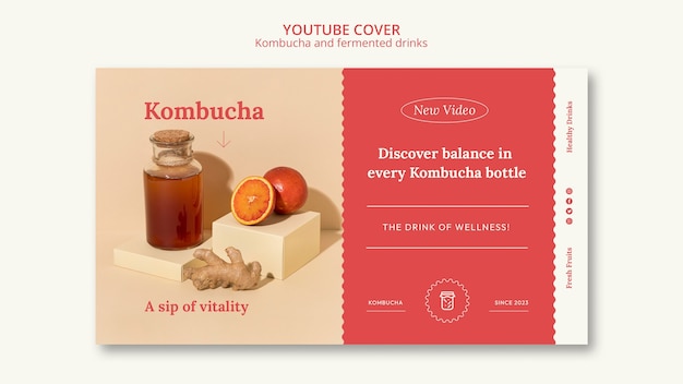 Kombucha Template Design: Free Download for Engaging PSD Designs