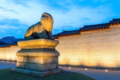 Gyeongbokgung Palace at Night in Seoul, South Korea – Free Download