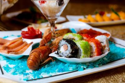 Delicious Sushi Set on the Table – Free Download