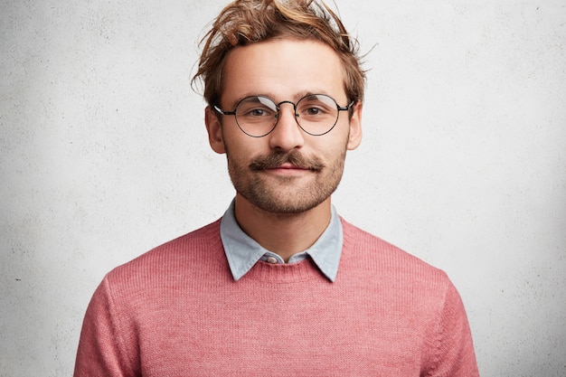 Young Man with Beard and Round Glasses – Free Stock Photo for Download