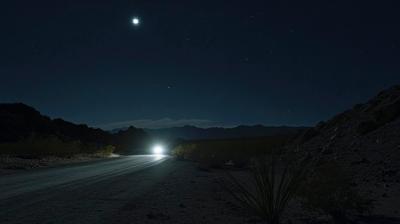 Deserted Road at Night: Long Exposure Photography for Free Download