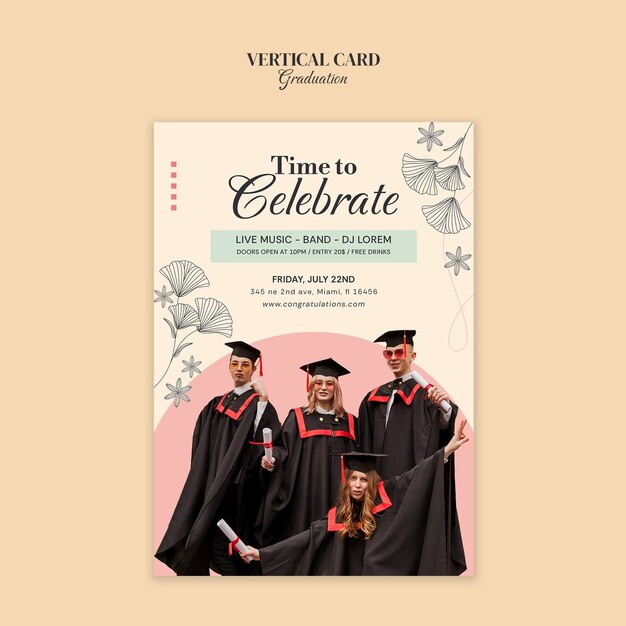 Graduation Template Mockup – Free Download