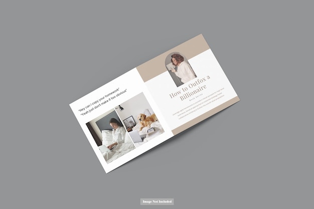 Square Trifold Brochure Mockup – Free Download