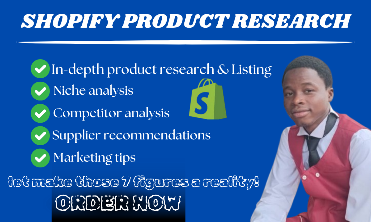 I Will Find Shopify Dropshipping Winning Products and Conduct Shopify Winning Product Research