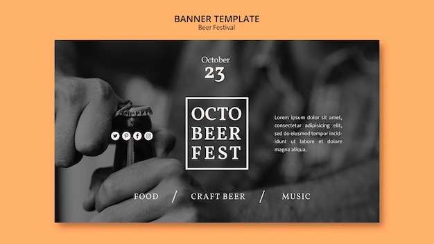 Octobeerfest Banner Template – Free Download