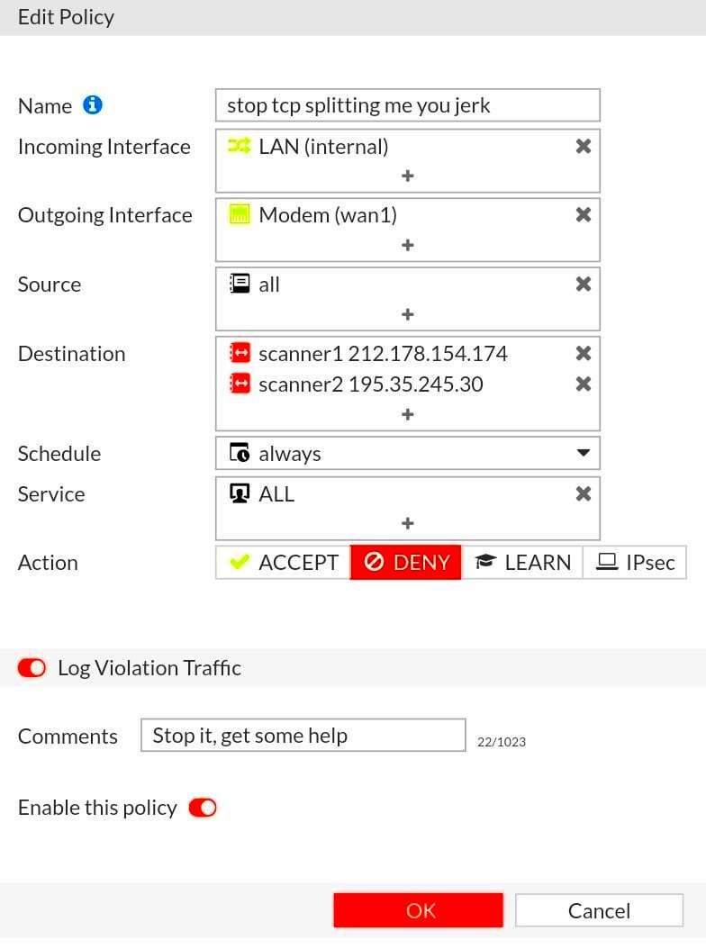 Fortigate blocking multiple websites rfortinet