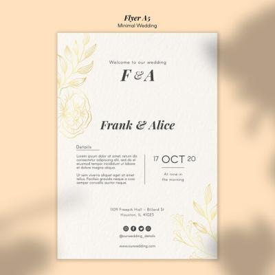 Beautiful Wedding Flyer Template – Download Free Stock Photo