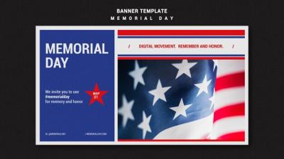 Memorial Day Banner Template – Download Free Stock Photo