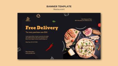 Italian Restaurant Ad Banner Template – Free Stock Photo for Download