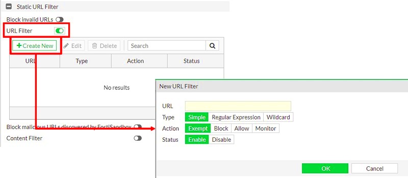 FortiGate Understand the basic settings of the Web filter function 