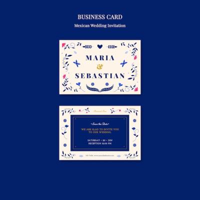 Mexican Wedding Business Card Template – Free Download