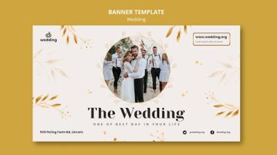 Wedding Design Template of Banner for Free Download