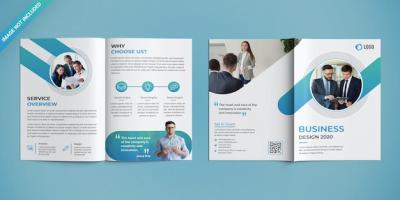 Corporate Bifold Brochure Template for Free Download