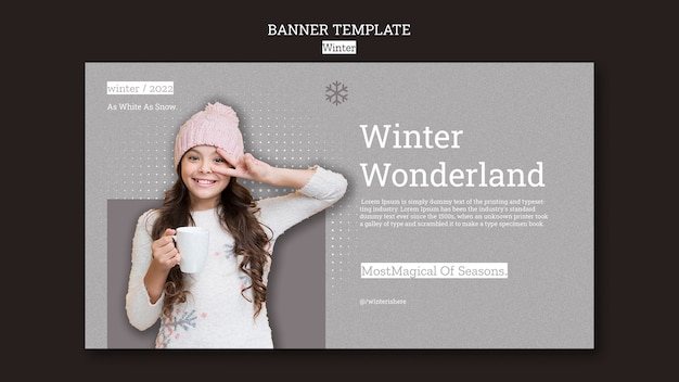 Winter Wonderland Banner Template – Free Download