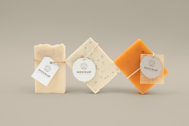 Organic Soap Bar Mock-Up with Paper Tag – Free Download