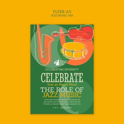 Jazz Day Celebration Poster Template – Free Stock Photos for Download