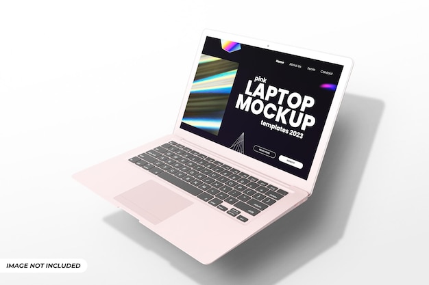 Editable PSD Template for Laptop Screen Mockup – Free Download