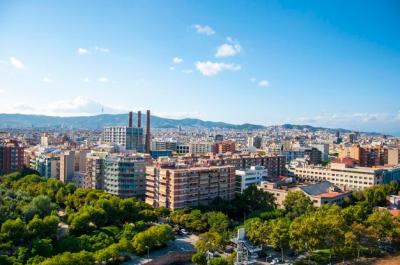 City and Mountain View in Barcelona, Spain – Free Stock Photo for Download