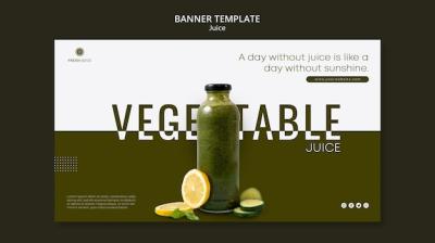 Juice Bottle Banner Template – Download Free Stock Photo