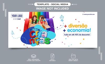 Children’s Day Social Media Banner – Fun and Economic Design, Free to Download