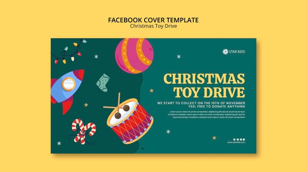 Christmas Toy Drive Template Design – Download Free Stock Photo