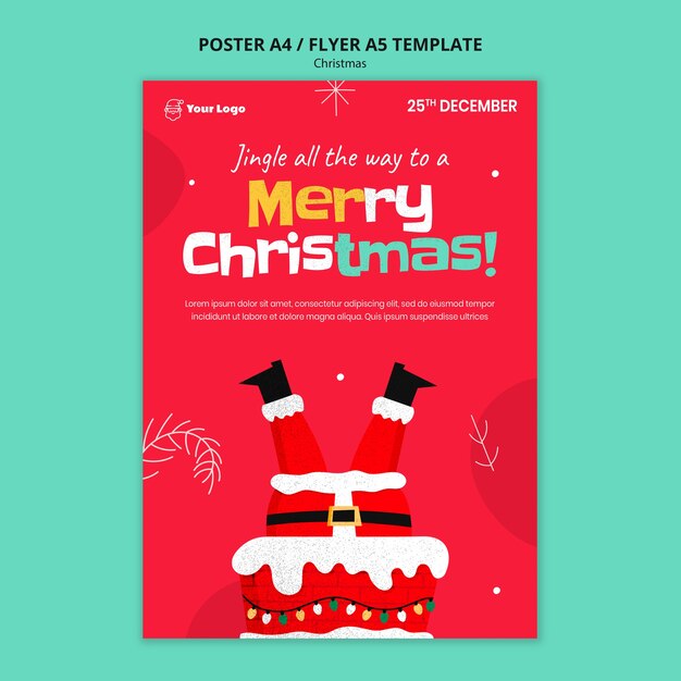 Christmas Celebration Poster Template – Free Download