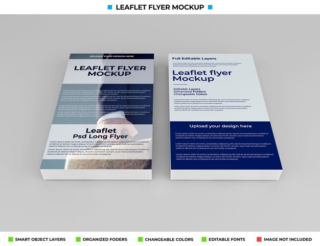 Realistic Leaflet Flyer Mockup Design – Free Download