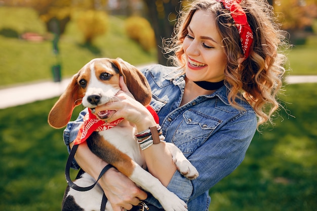 Elegant and Stylish Girl in a Spring Park – Free Download