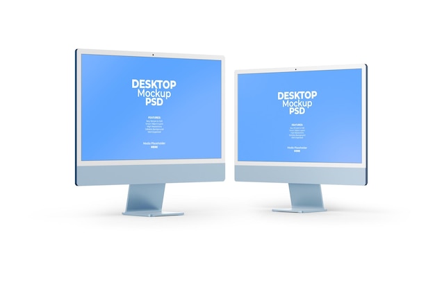 Desktop iMac Monitor Screen Mockup Template – Free to Download