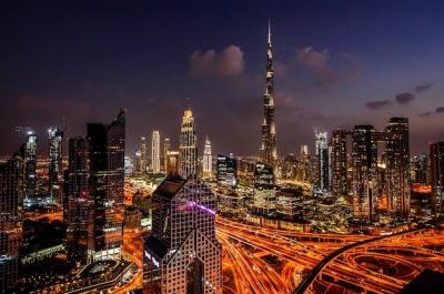 Stunning Night Panorama of Dubai’s Modern Cityscape – Free Stock Photo, Download Free