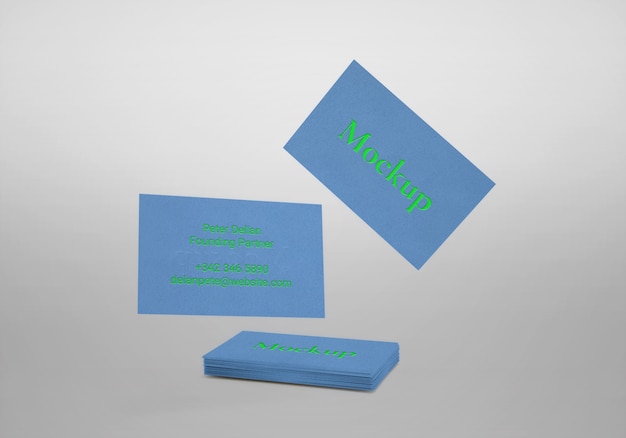 Levitating Business Card Mock-Up – Free Download