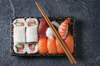 Sushi Set: Nigiri and Rolls – Free Download, Free Stock Photo