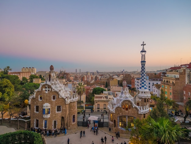 Cityscape from Park Guell in Barcelona – Free Download