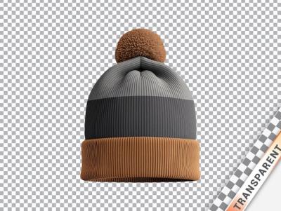 Cotton Fabric Beanie Hat on Transparent Background – Free Download