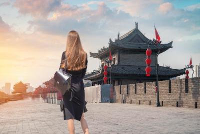 Girl Tourist Exploring the Beauty of China – Free Download