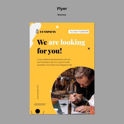 Flat Design Flyer Business Template – Free Download