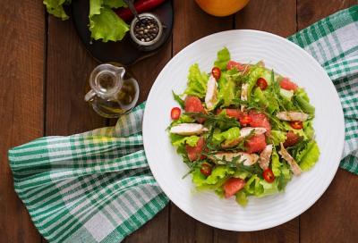 Delicious Fresh Chicken Salad with Grapefruit and Honey Mustard Dressing – Free Download