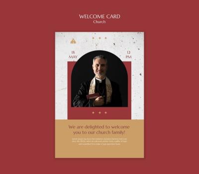 Church Service Card Template – Free Download