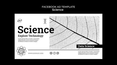 Hand Drawn Science Concept Facebook Template – Free Download