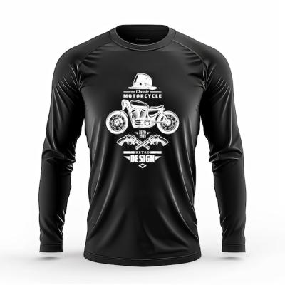 A Black Shirt with Motorcycle Design Featuring White Logo – Free Download