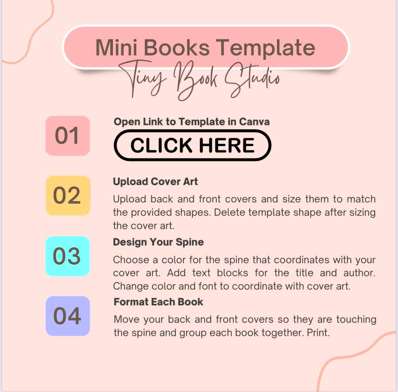 Instant Download Digital File Mini Book Canva Template Etsy