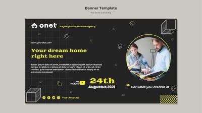 Real Estate and Building Banner Template – Free Download