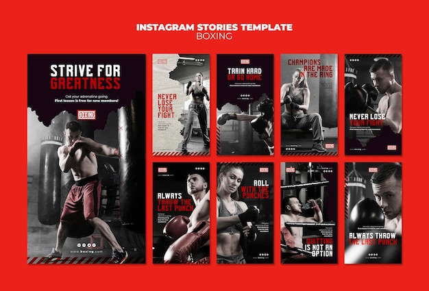 Boxing Ad Instagram Stories Template – Free Download