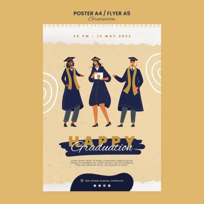 Graduation Day Poster Template – Free Download, Free Stock Photo