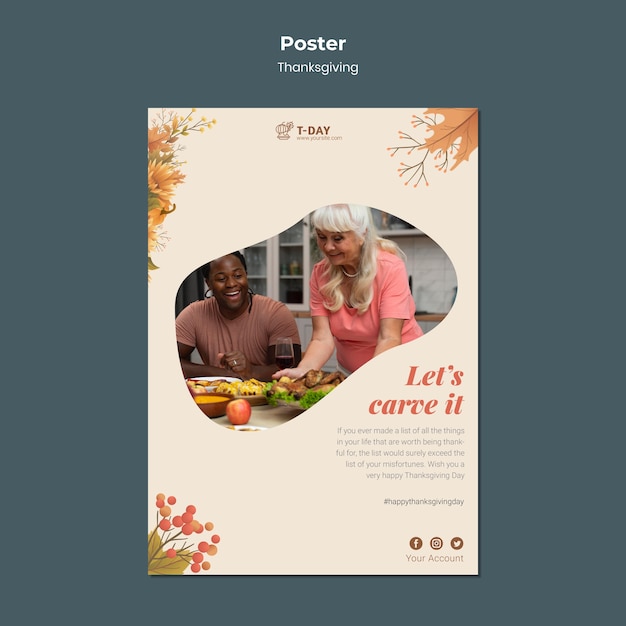 Thanksgiving Vertical Print Template – Free Download