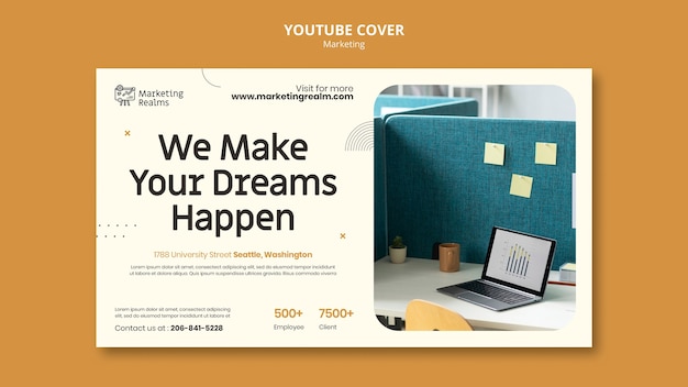 Professional YouTube Cover Template for Marketing and Advertising – Free Download