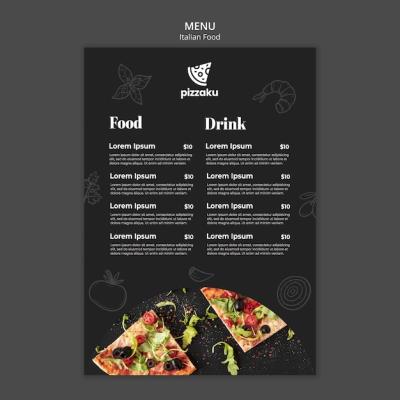 Italian Food Menu Template – Download Free Stock Photo